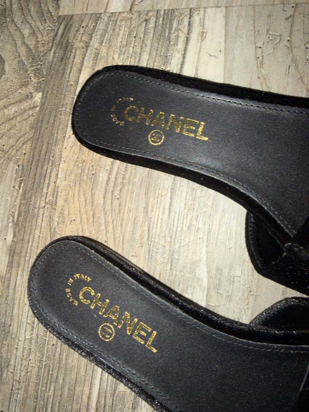 CHANEL Black Quilted Leather Slide Mules with Gold CC Hardware - Picture 3 of 3